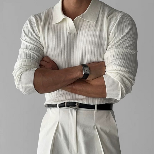 Long Sleeve V-Neck Polo