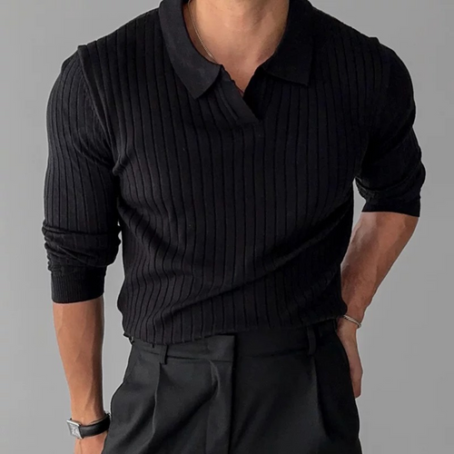 Long Sleeve V-Neck Polo