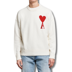 AMI-RED-Heart Sweater