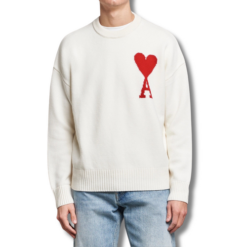 AMI-RED-Heart Sweater