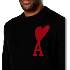 AMI-RED-Heart Sweater
