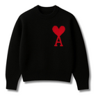 AMI-RED-Heart Sweater
